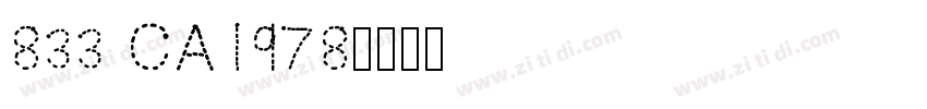 833 CA1978字体转换